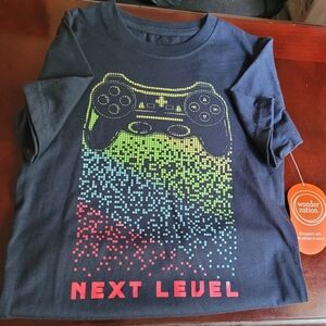 Wonder Nation Next Level Tee - Navy with Neon Design